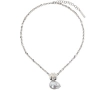 Silver Hello Kitty & Friends Bad Badtzu-Maru Pearl Necklace