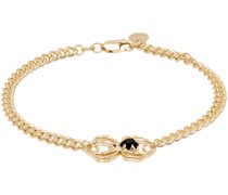 Gold Onyx Spider Bracelet