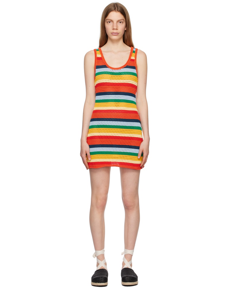 Marni Damen Multicolor No Vacancy Inn Edition Striped Minidress