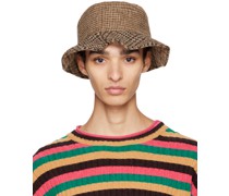 Brown Houndstooth Hat