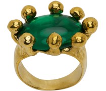 Gold & Green Emerald Diva Ring
