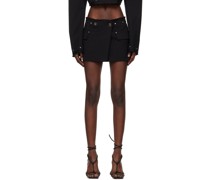 Black Riveted Blazer Miniskirt