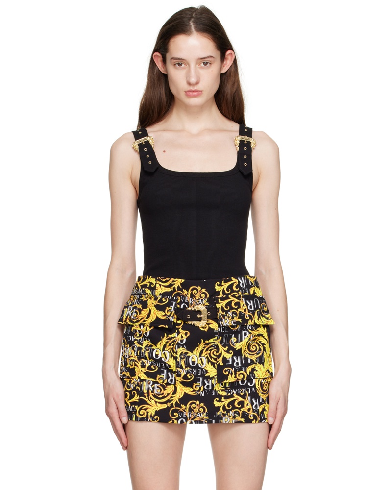 Versace Jeans Damen Black Buckle Tank Top