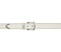 White Metal Tip Belt