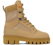 Beige Military Boots