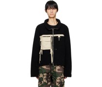 Black Modular Fleece Jacket