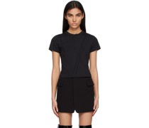 Black Disordered Pintuck T-Shirt