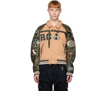 Khaki 'Two Steps Forward' Bomber Jacket