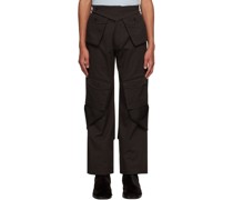 Black Extended Trim Cargo Pants