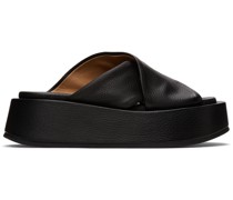 Black Piattaforma Sandals