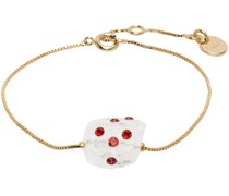 Gold & Red Pietra Dura Bracelet