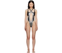 Silver Crossed Swimsuit
