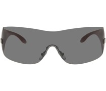 Gunmetal Wraparound Sunglasses