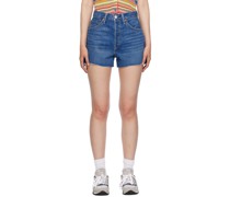 Blue 50s Denim Shorts
