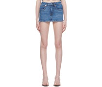 Blue Faded Denim Skort