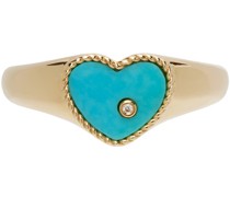 & Baby Chevaliere Coeur Signet Ring
