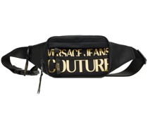 Black & Gold Logo Couture Belt Bag