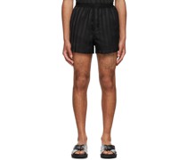 Black Polyester Shorts
