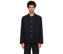 Black Oversized Pyjama Shirt