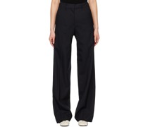 Navy Simple Line Trousers