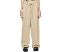 Brown Grosgrain Trim Lounge Pants