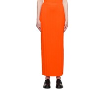 Orange Cutout Maxi Skirt