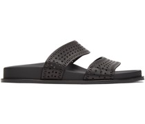 Black Vienne Vague Flat Mules