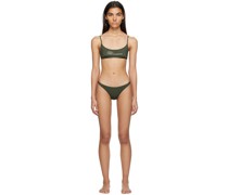 Green Rhinestone Bikini