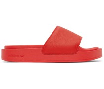 Red Leather Slides