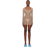 SSENSE Exclusive Tan Sheer Minidress