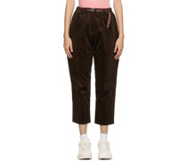 Brown Tapered Loose Pants