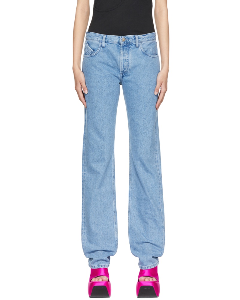 ATTICO Damen Blue Boyfriend Jeans