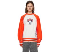 Orange & Off-White Patch Sweatshirt