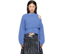 Blue Deconstructed Sweater