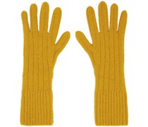 Yellow Ribbed Gloves