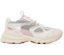 White & Pink Marathon Sneakers