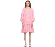 Pink Utility Wrap Midi Dress