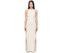Off-White Lace Panel Maxi Dress