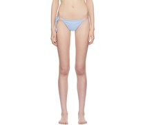 SSENSE Exclusive Blue Beaded Thong Bikini Bottoms