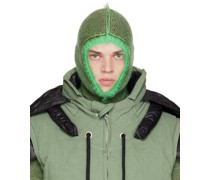 Green Brushed Reversible Balaclava
