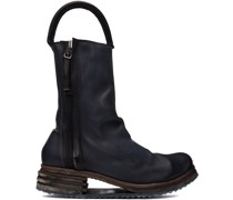 Black Dyed Leather Boots