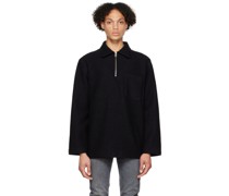 Black Half-Zip Sweater