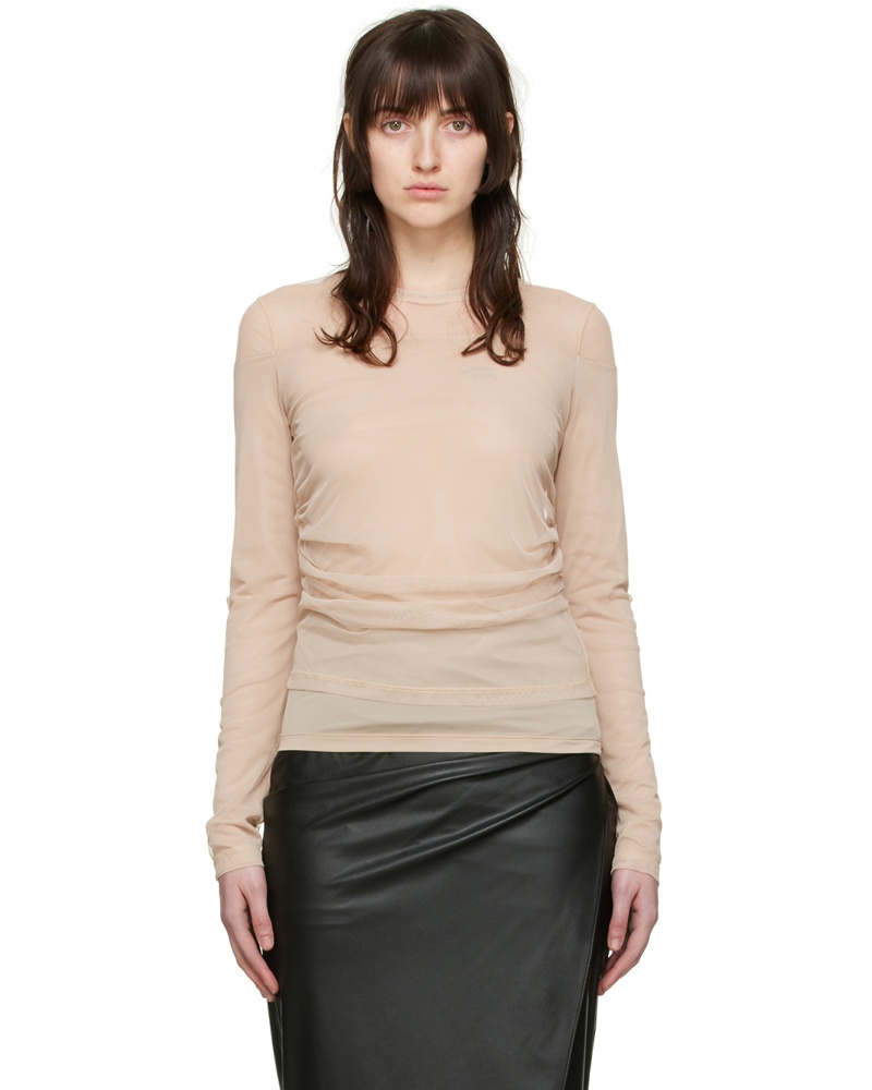 Helmut Lang Damen SSENSE Exclusive Beige Long Sleeve T-Shirt