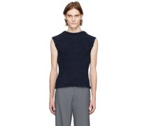 Navy & Black Crewneck Tank Top