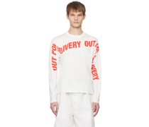 White 'Out For Delivery' Long Sleeve T-Shirt