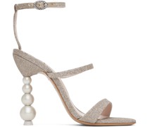 Gold Rosalind Pearl Heeled Sandals