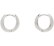 Silver Reversible Hinged Hoop Earrings