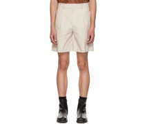 Beige Tailored Shorts
