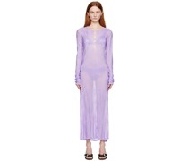 Purple Cutout Midi Dress