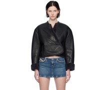 Black L-Shear Leather Jacket